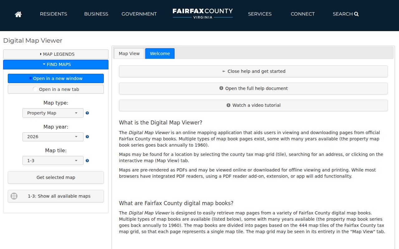 Oakton ZIP code directory Fairfax Digital Map Viewer