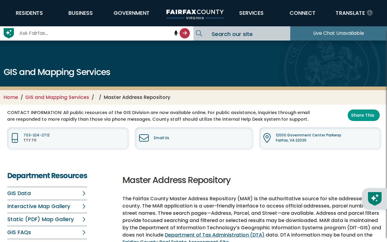 Oakton ZIP code directory Fairfax MAR address guide